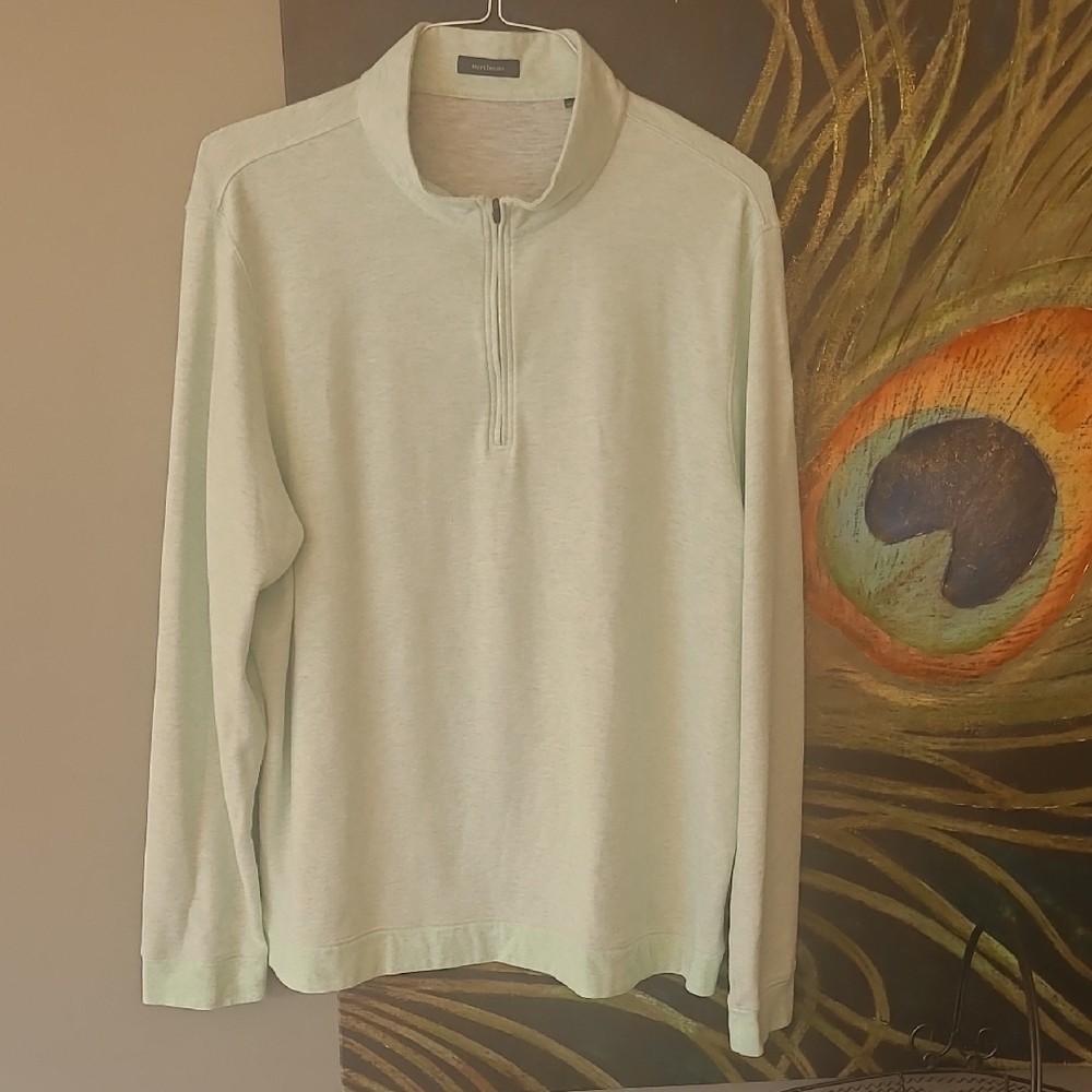 Turtleson Long Sleeve Quarter Zip.  Women's XXL.  Light Green.